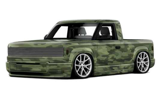 Camo wrapped mini truck