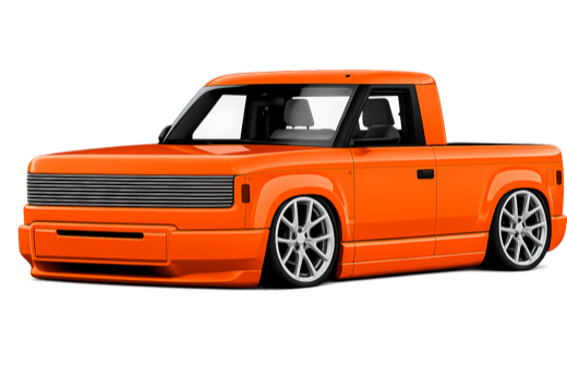 Orange mini truck