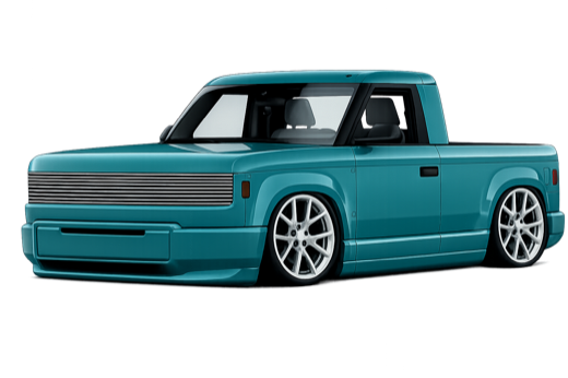 Teal mini truck